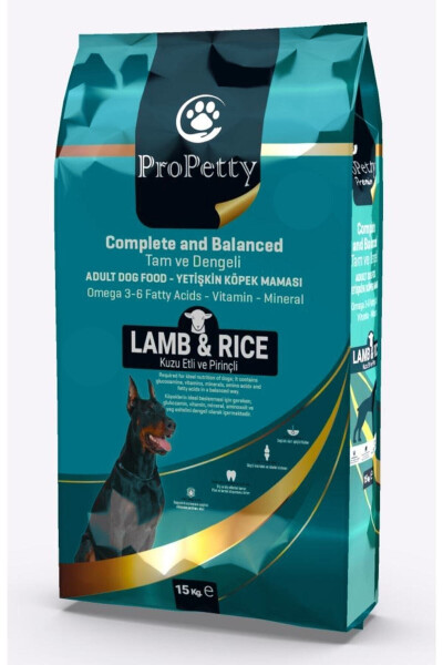 Adult Dry Dog Food with Lamb & Rice 15 Kg - 1