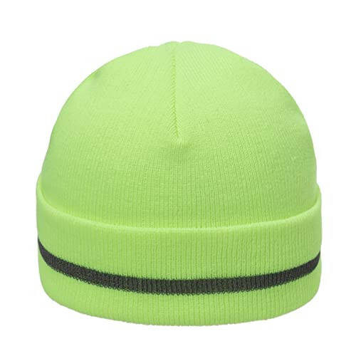 Adult Reflective Knit Beanie Hats Warm Winter Hats Headwear for Work Running Men Women Hat - 1