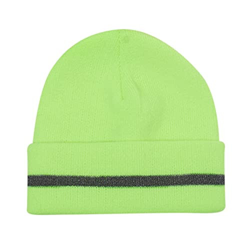 Adult Reflective Knit Beanie Hats Warm Winter Hats Headwear for Work Running Men Women Hat - 6