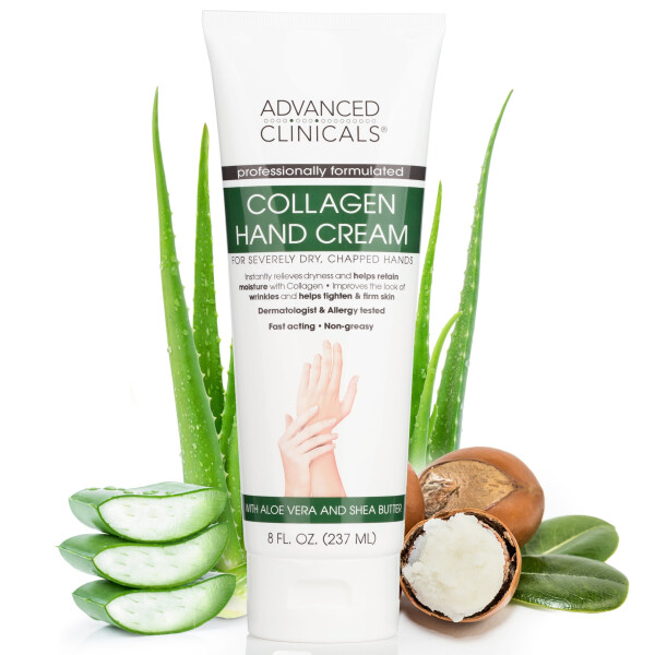 Advanced Clinicals Collagen Hand Cream 8 fl oz - 1