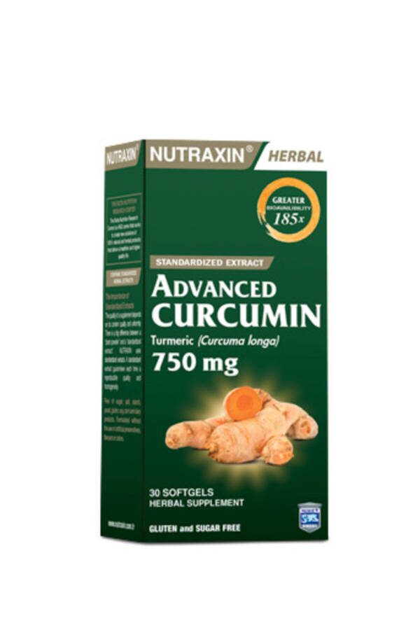 Advanced Curcumin Turmeric Extract Dietary Supplement 750 mg 30 Capsules - 1