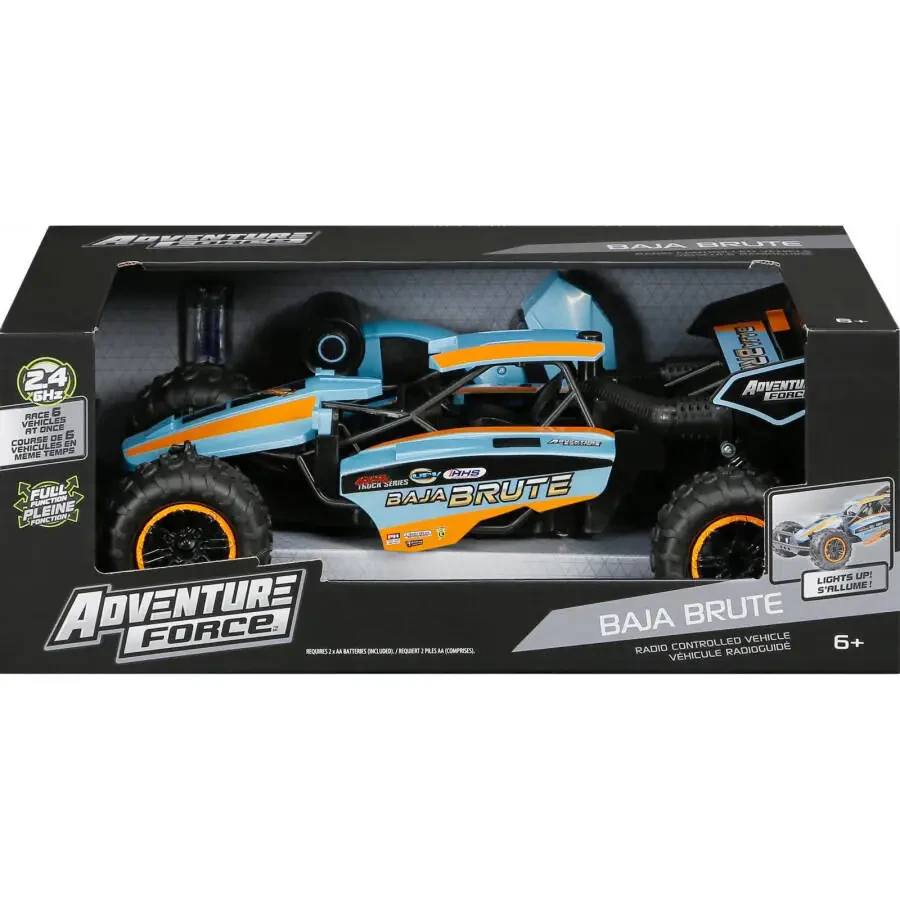 Adventure Force (1:8) Baja Brute Batareyali Masofadan boshqariladigan muzdek ko'k Buggy, 60821U Bolalar uchun - 3