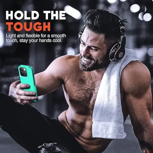 AEDILYS Shockproof for iPhone 15 Case,[15 FT Military Grade Drop Protection],with 2X [Tempered Glass Screen Protector ] with Air Bumpers Full-Body Protective Phone Case, (Green) - 7