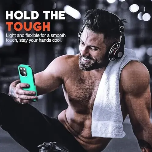 AEDILYS iPhone 15 Kılıfı için Darbeye Dayanıklı, [15 FT Askeri Sınıf Düşme Koruması], 2X [Temperli Cam Ekran Koruyucu] Hava Tamponlu Tam Gövde Koruyucu Telefon Kılıfı, (Yeşil Siyah) - 7