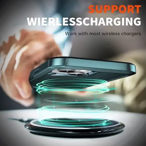 AEDILYS Shockproof for iPhone 15 Case,[15 FT Military Grade Drop Protection],with 2X [Tempered Glass Screen Protector ] with Air Bumpers Full-Body Protective Phone Case, Blackish Green - 6