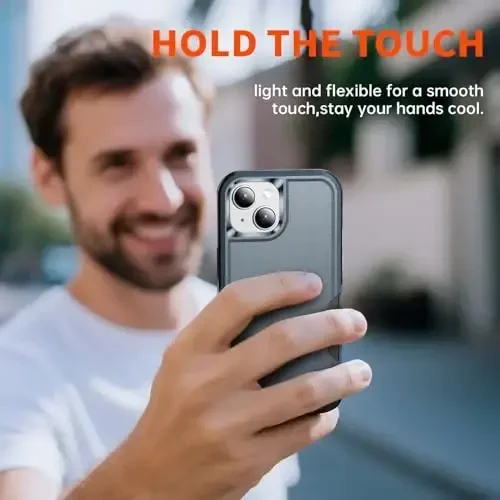 AEDILYS iPhone 15 uchun zarbadan himoya qiluvchi g'ilof, [15 FT harbiy standartga muvofiq tushishdan himoya], 2X [temperlangan shisha ekran himoyachisi] havo bamperlari bilan to'liq himoya, Royal Blue -Navy Blue - 7