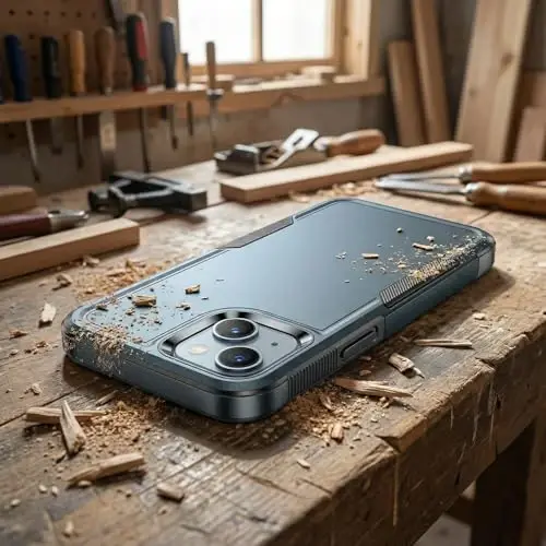 AEDILYS iPhone 15 uchun zarbadan himoya qiluvchi g'ilof, [15 FT harbiy standartga muvofiq tushishdan himoya], 2X [temperlangan shisha ekran himoyachisi] havo bamperlari bilan to'liq himoya, Royal Blue -Navy Blue - 4