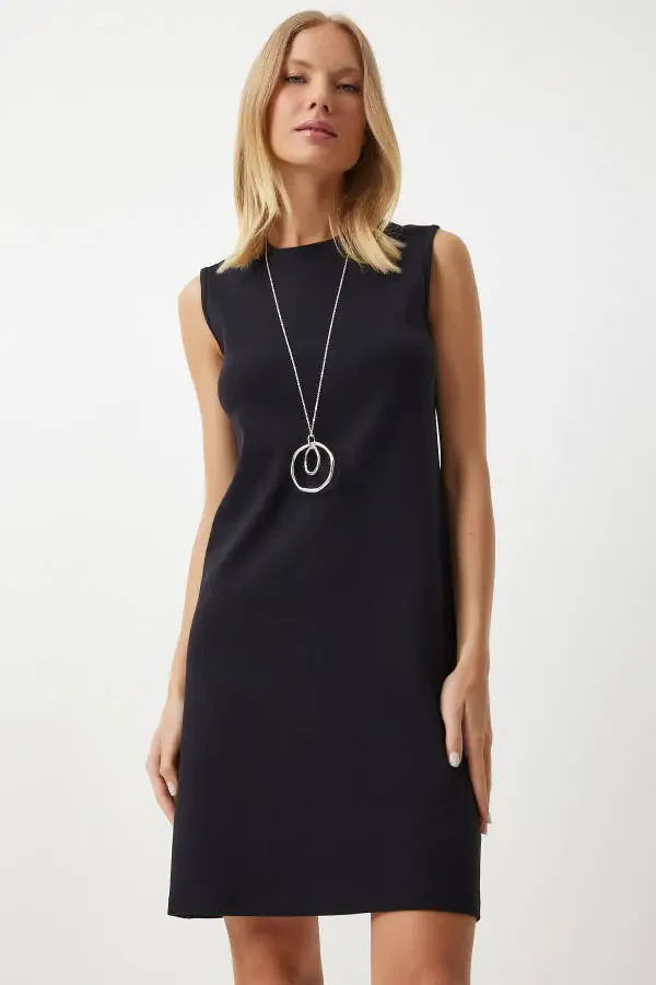 Аёл қора рангли кўйлак OW00046 - 2