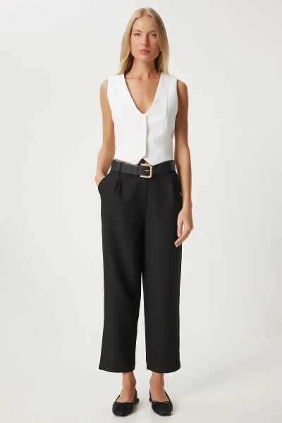 Аёл қора труба шалвар FN03310 - HAPPINESS İSTANBUL