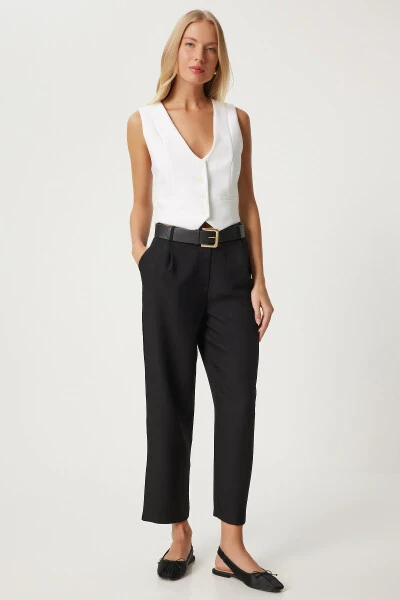 Аёл қора труба шалвар FN03310 - HAPPINESS İSTANBUL (1)