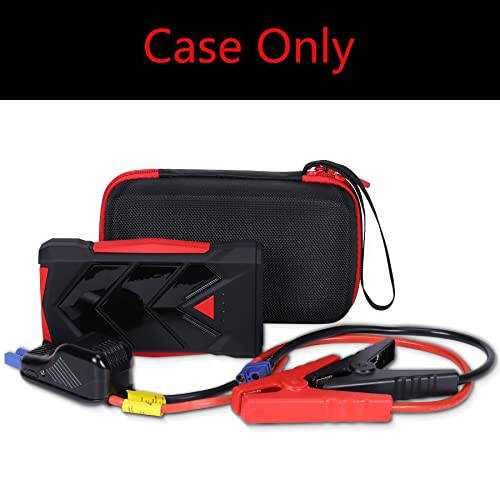 Aenllosi Hard Carrying Case Compatible with NEXPOW T11F 12V Car Jump Battery Starter Power Pack with USB,1000A Quick Charge Battery Booster Holder (Red Zipper,Case Only) - 4