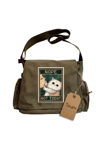 Aesthetic Animal Art Printed Unisex Green Messenger Bag - RET7 
