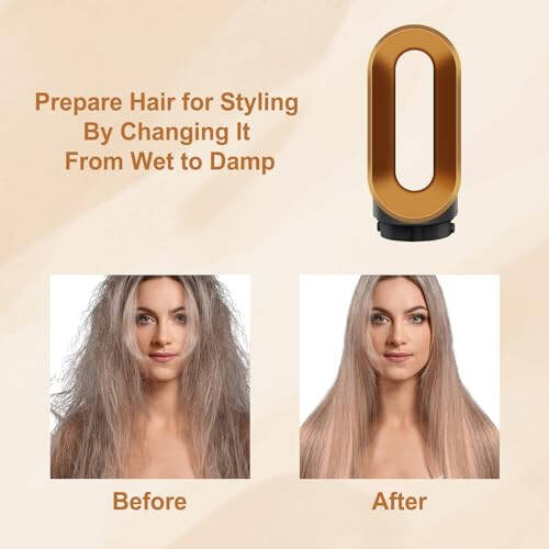 AFDD Pre-Styling Dryer Attachment for Dyson Airwrap, Pre-Styling Dryer Nozzle Replacement for Airwrap Styler (Gold) - 2