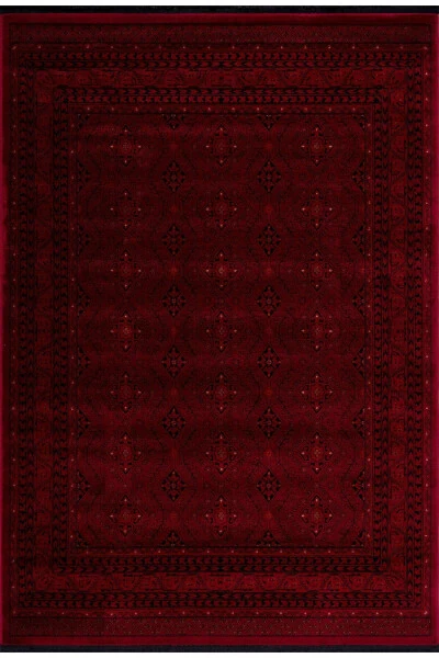 Afgan Turkman O'ziga Xos Xalqona Naqshli Bordo Zal Va Mehmonxona Gilami 6919b - 6