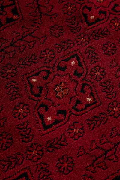 Afghan Turkmen Authentic Patterned Burgundy Living Room Rug 6919b - GIZA HOME (1)