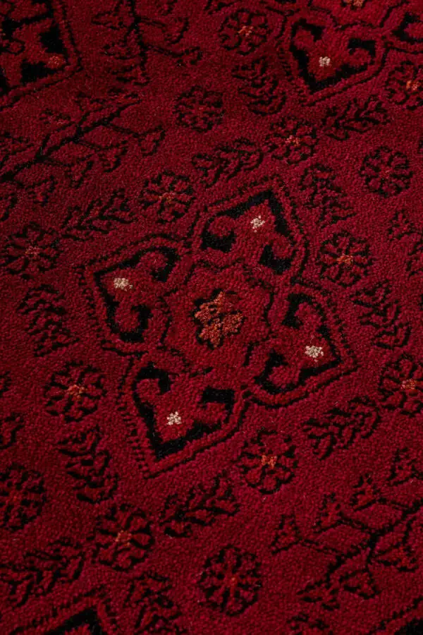 Afghan Turkmen Authentic Patterned Burgundy Living Room Rug 6919b - 2