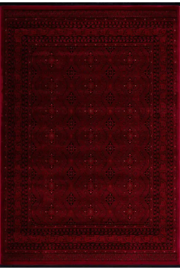 Afghan Turkmen Authentic Patterned Burgundy Living Room Rug 6919b - 6