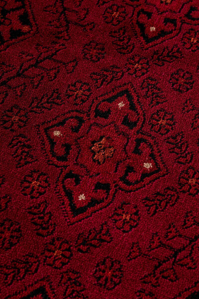 Afghan Turkmen Authentic Patterned Burgundy Living Room Rug 6919b - GIZA HOME (1)