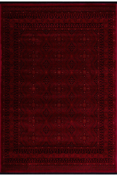 Afghan Turkmen Authentic Patterned Burgundy Living Room Rug 6919b - 6