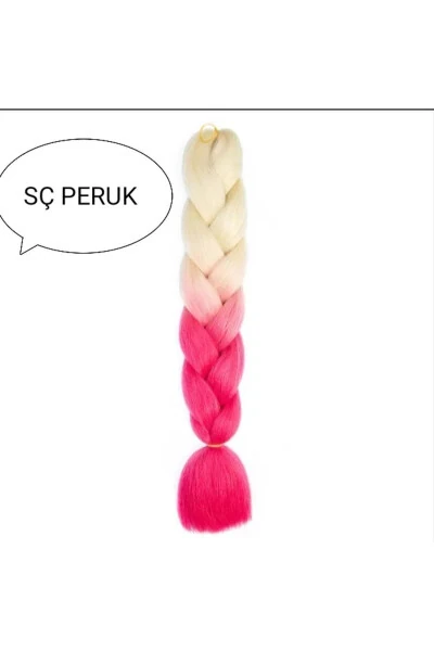 African Braid, African Twist Braiding Hair, African Braid Rasta Twist, Black Braid, 100 gr 60 Cm 2 Pink - SÇ PERUK