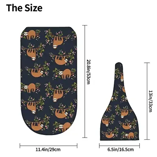 Muishi Funny Cute Sloth On Tree Branch Newborn Swaddle Blankets Hat Sets Soft Baby Receiving Blanket Swaddle Sack for Baby Shower Infant Boy Girl Gift - 5