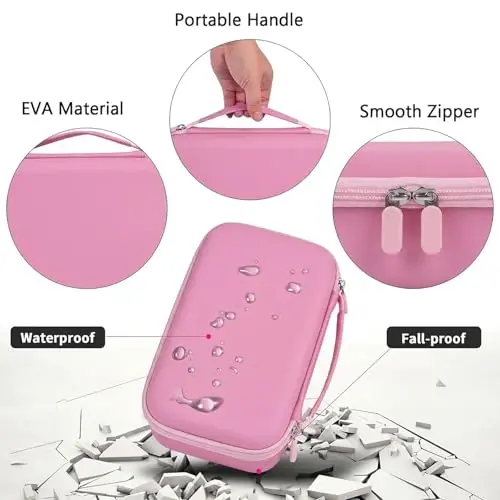 Againmore Wireless Microphone Case Compatible with JBL Wireless Two Microphone System, Handheld Dual Mic Travel Bag for Singing or Karaoke for Receivers, Adapters, AA Batteries - 3