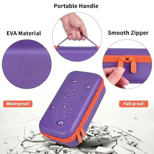 Againmore Wireless Microphone Case Compatible with JBL Wireless Two Microphone System, Handheld Dual Mic Travel Bag for Singing or Karaoke for Receivers, Adapters, AA Batteries - 5