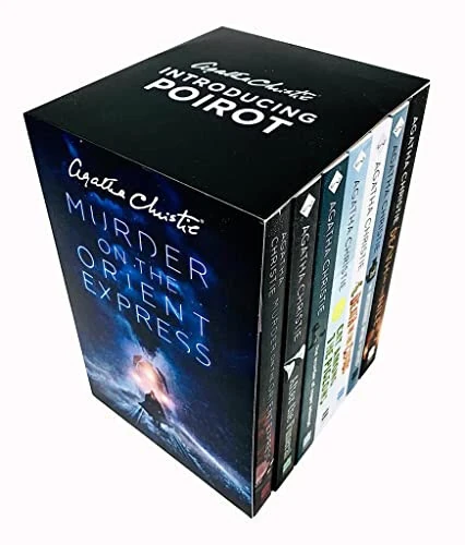 Agatha Christie Poirot Series 7 Books Collection Box Set (Murder on the Orient Express, Death on the Nile, The Mysterious Affair at Styles, After the Funeral & More) - Agatha