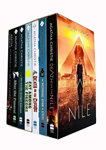 Agatha Christie Poirot Series 7 Books Collection Box Set (Murder on the Orient Express, Death on the Nile, The Mysterious Affair at Styles, After the Funeral & More) - Agatha (1)