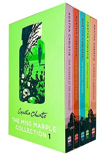 Miss Marple Mysteries Series Books 1 - 5 Collection Set by Agatha Christie (The Murder at the Vicarage, The Body in the Library, The Moving Finger, Sleeping Murder & A Murder is Announced) - 1