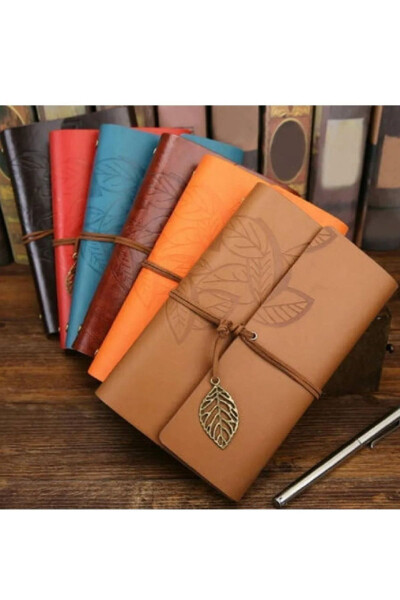 Aged Page Leather Bound Agenda Diary Memory And Notebook - 5