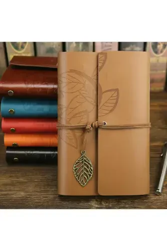 Aged Page Leather Bound Agenda Diary Memory And Notebook - GIRALSTORE (1)