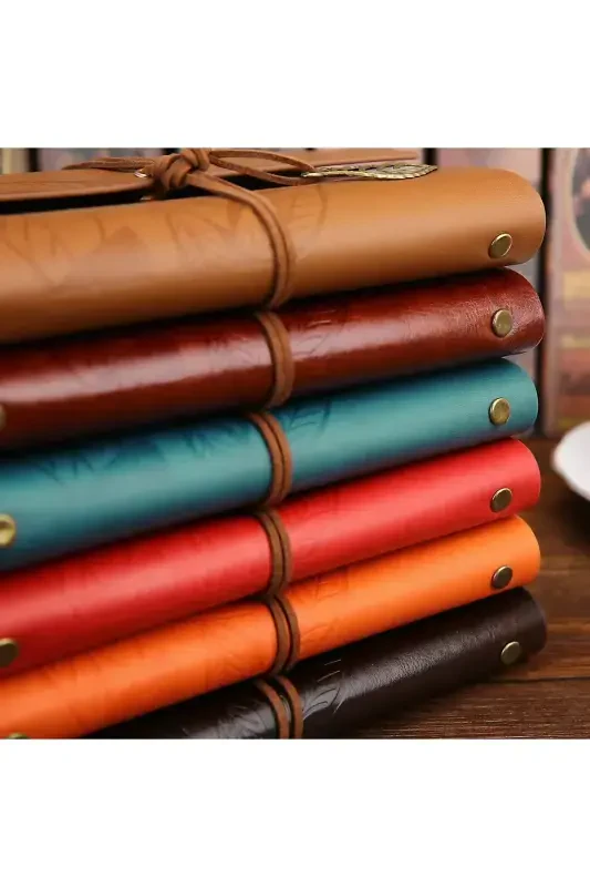 Aged Page Leather Bound Agenda Diary Memory And Notebook - 4