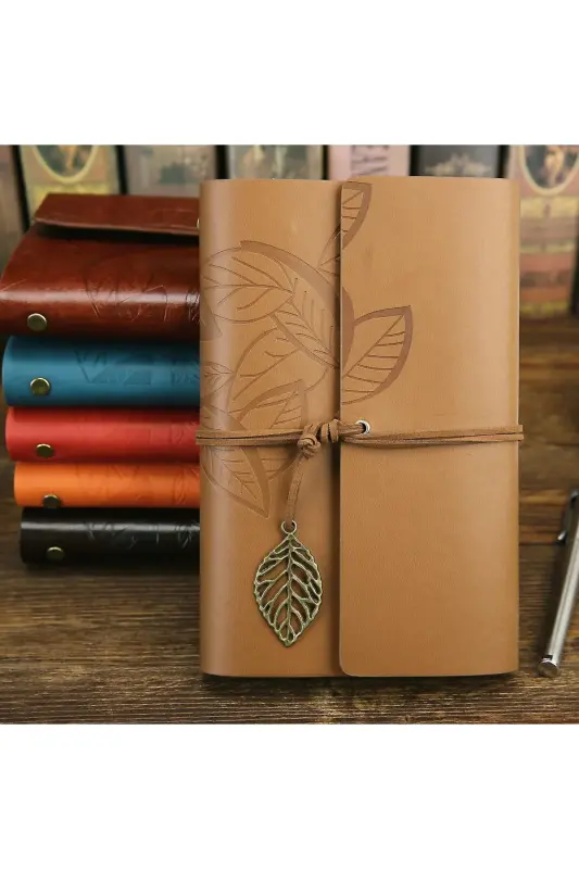 Aged Page Leather Bound Agenda Diary Memory And Notebook - 2