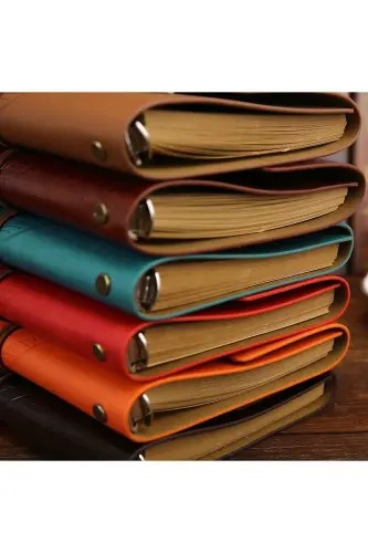 Aged Page Leather Bound Agenda Diary Memory And Notebook - 3