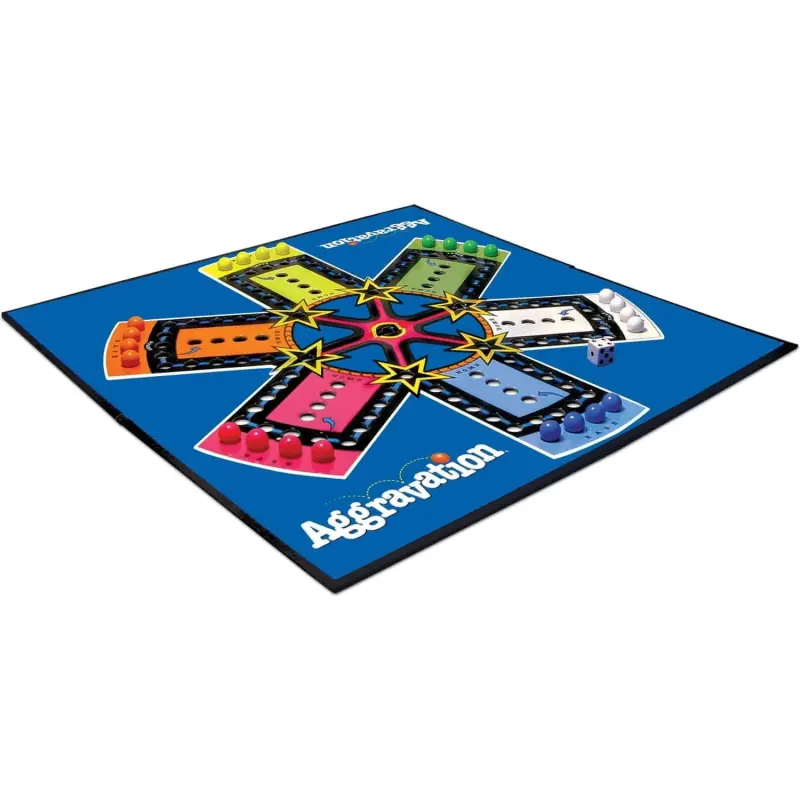 Aggravation Board Game – Classic Marble Race for Family Fun-MULTI-COLOR - 3