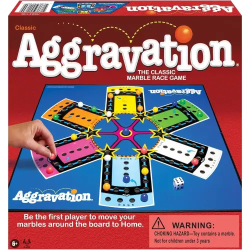Aggravation Board Game – Classic Marble Race for Family Fun-MULTI-COLOR - 4