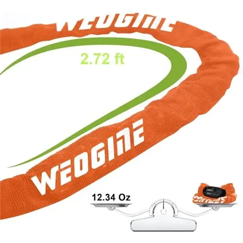 Heavy Duty Anti-Theft Chain Lock - 2.72 Ft Security Lock with 3 Keys, Waterproof for Scooter, Motorcycle, Door, Gate, Fence - 5