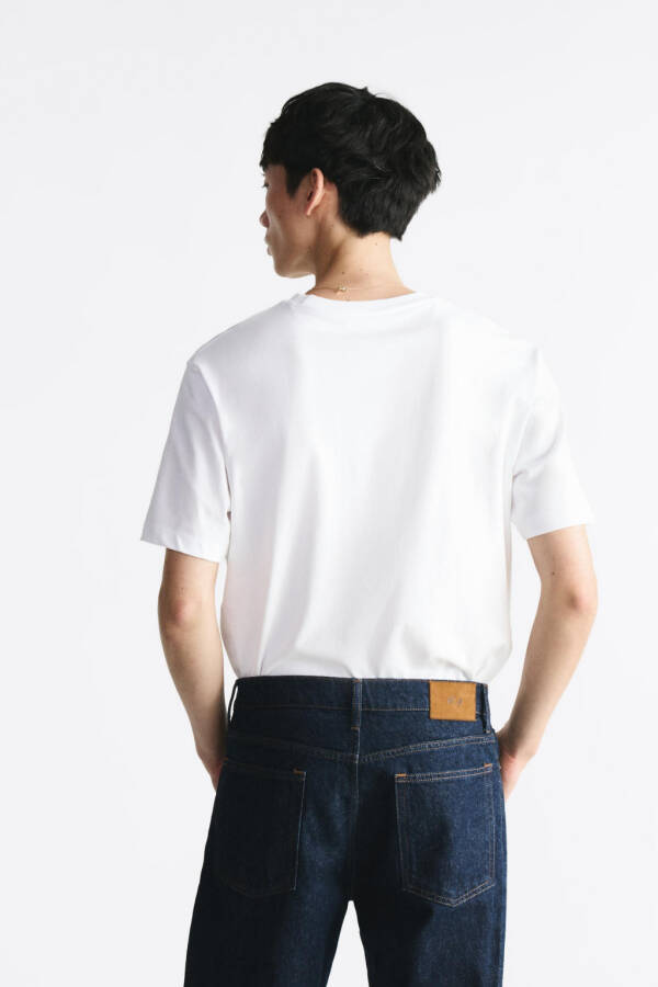AĞIR KISA KOLLU T-SHIRT-Beyaz - 3