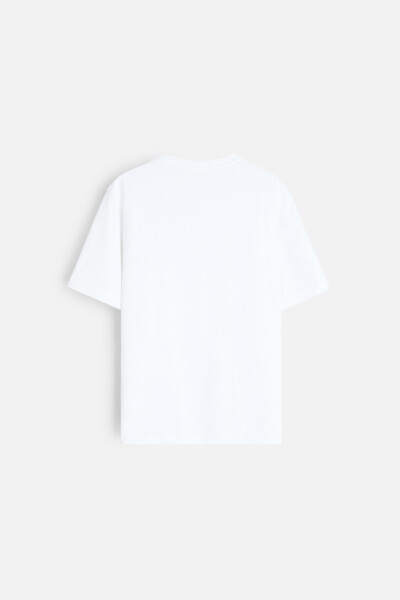 AĞIR KISA KOLLU T-SHIRT-Beyaz - 8