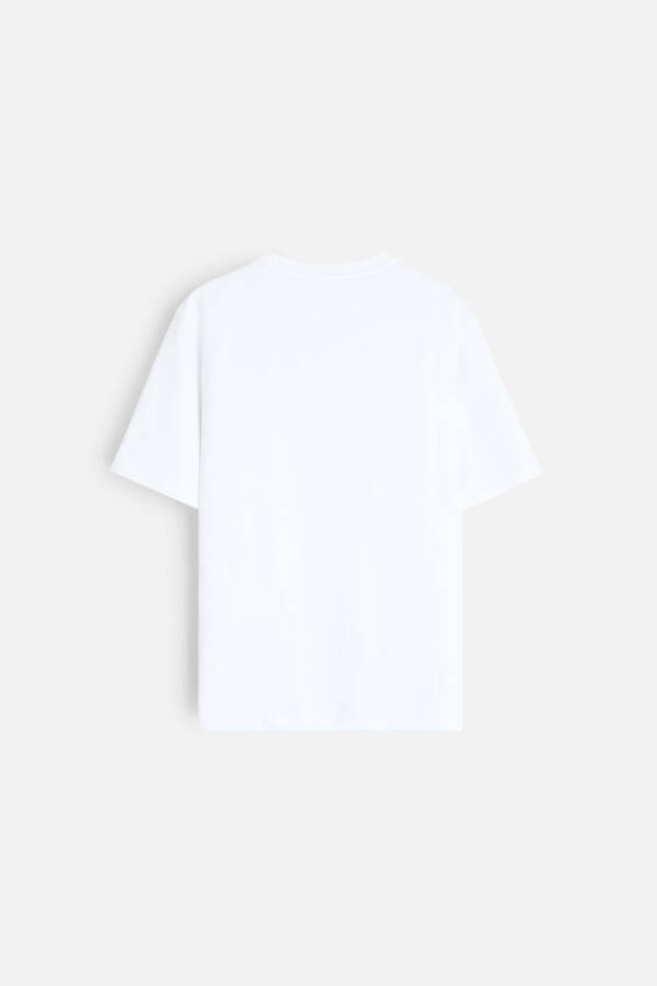 AĞIR KISA KOLLU T-SHIRT-Beyaz - 8
