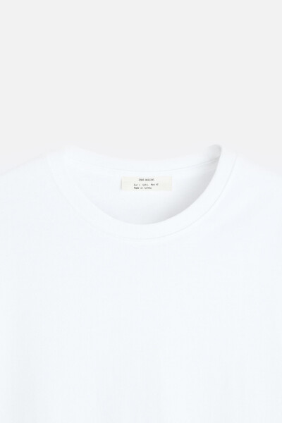 AĞIR KISA KOLLU T-SHIRT-Beyaz - 9
