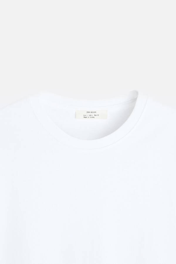 AĞIR KISA KOLLU T-SHIRT-Beyaz - 9