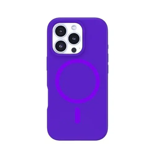 FELONY CASE – Apple iPhone 16 Pro Max Case - MagSafe Phone Case, Liquid Silicone, Vibrant Color with Anti-Scratch Microfiber Lining, Non-Slip Grip & 360° Shockproof Protection (Purple) - 6