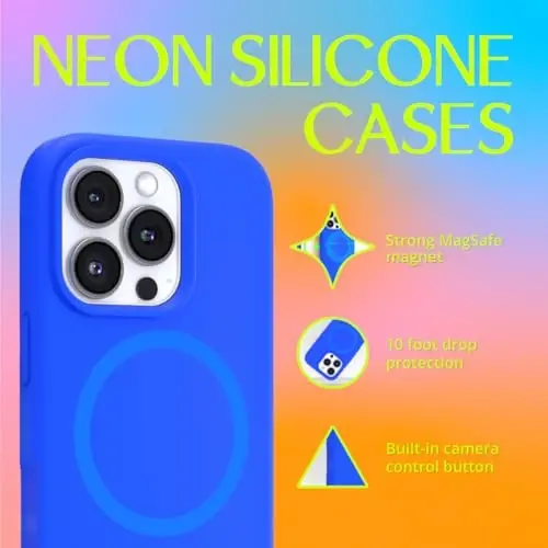 FELONY CASE for Apple iPhone 16 Pro Max Case - MagSafe Phone Case, Liquid Silicone, Vibrant Color with Anti-Scratch Microfiber Lining, Non-Slip Grip & 360° Shockproof Protection (Blue) - 2