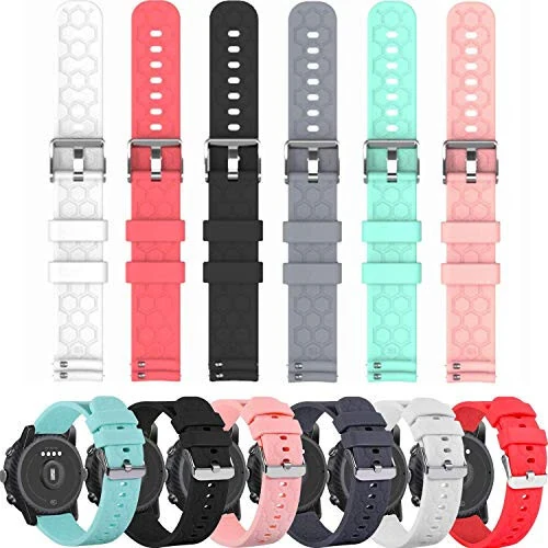Bands for AGPTEK LW11/uaue T60,T50S/Csasan T70/TOZO S3,S5/BOOOMIC IDW25/QONBINK L70/Soudorv T70 Replacement Wristbands Colourful Silicone Bracelet 22MM Quick Release Strap Arm Bands, Soft and Durable - Bands (1)