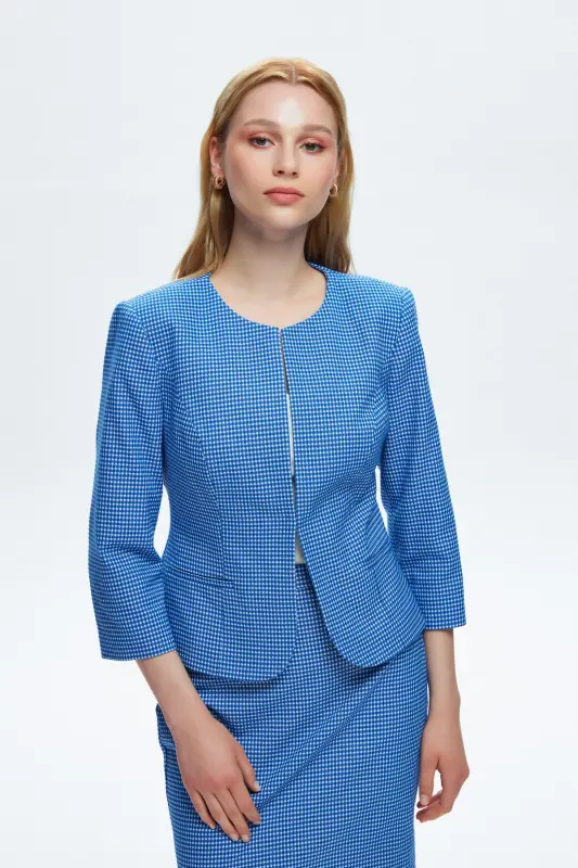 Agraflı 3/4 Kol Ceket-318 - 3