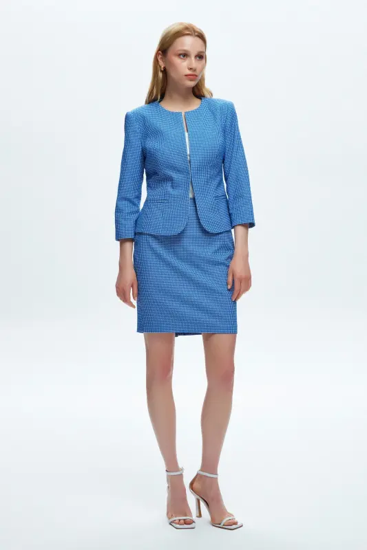 Agraflı 3/4 Kol Ceket-318 - 4