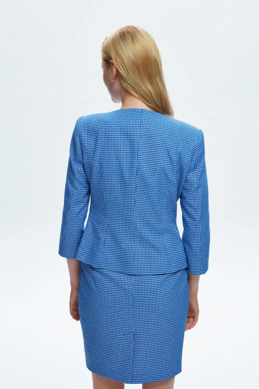 Agraflı 3/4 Kol Ceket-318 - 5