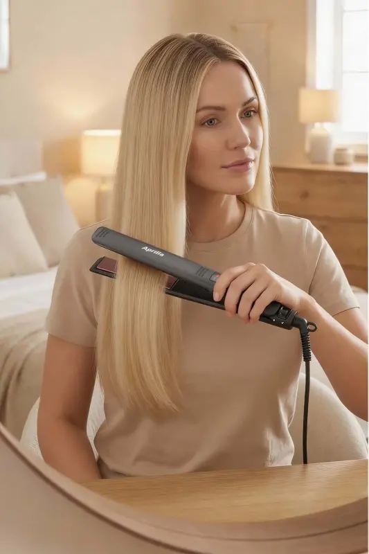 Ahs 2052 Digital Temperature Control Professional Hair Straightener Black - 4